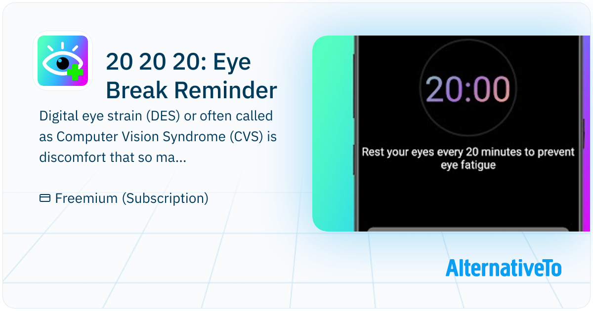 20 20 20: Eye Break Reminder: App to remind your eyes to take a break ...