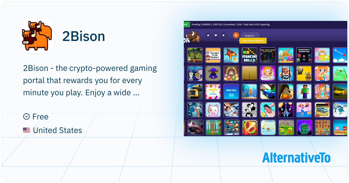 2Bison Pays You Crypto For Your Game Time AlternativeTo 2bison-pays-you-crypto-for-your-game-time-alternativeto