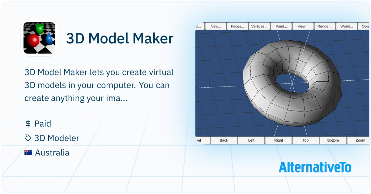 Model Maker Application 3D Model Maker: Lets you create virtual 3D models | AlternativeTo