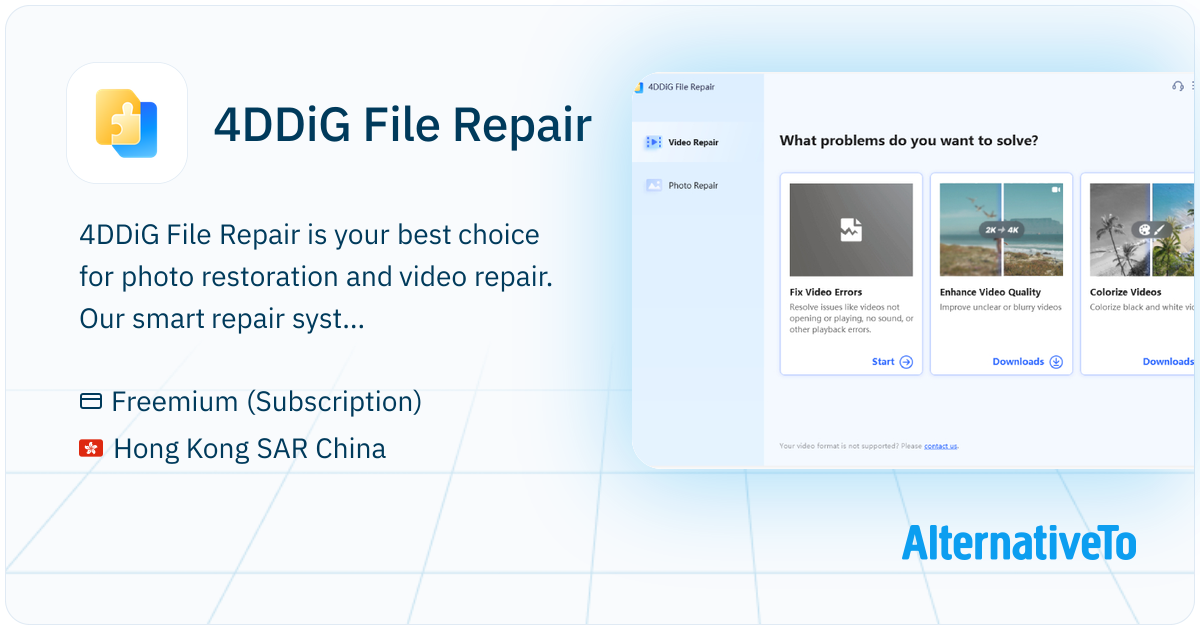 4DDiG File Repair: Enables you torepair damaged video and photo files ...