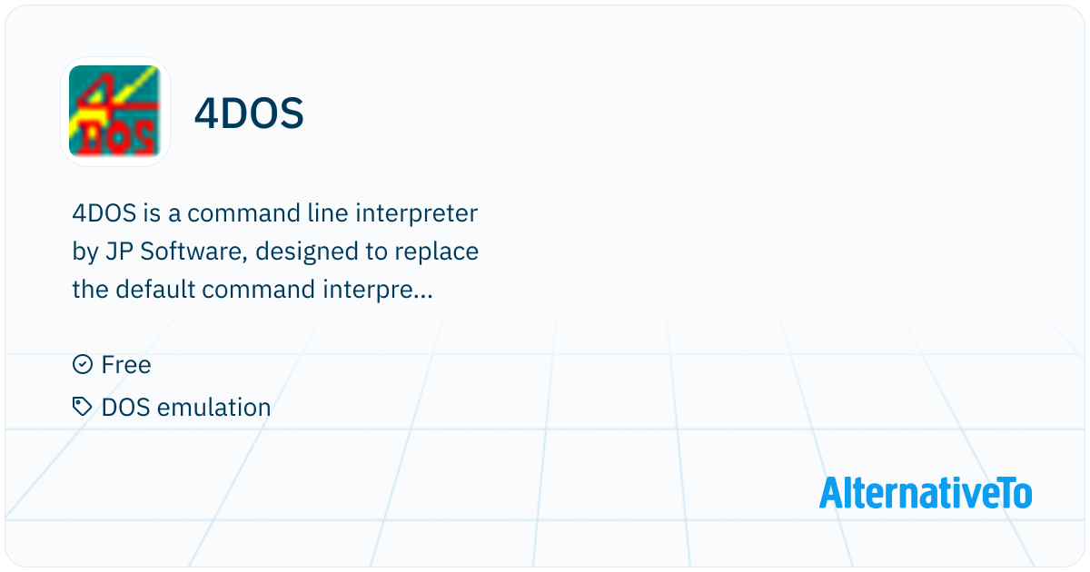 4DOS: Command line interpreter by JP | AlternativeTo
