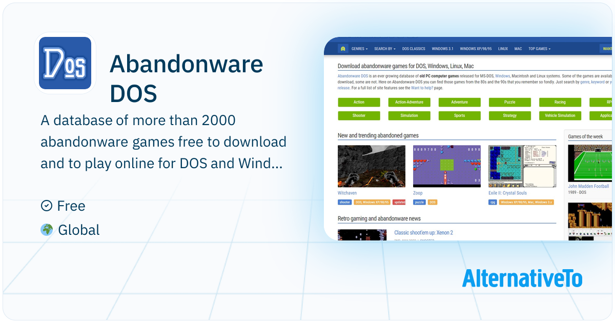 Abandonware DOS: A database of more than 2000 abandonware games free to ...