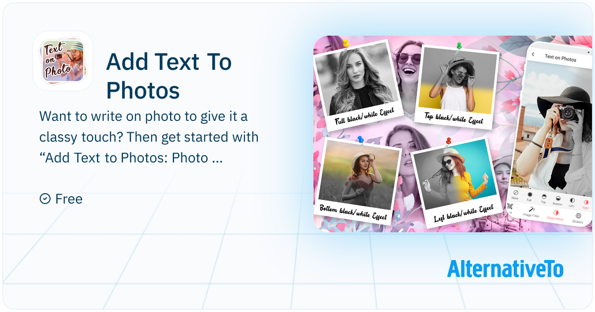 Add Text To Photos: ' allows adding text and stickers on pictures ...