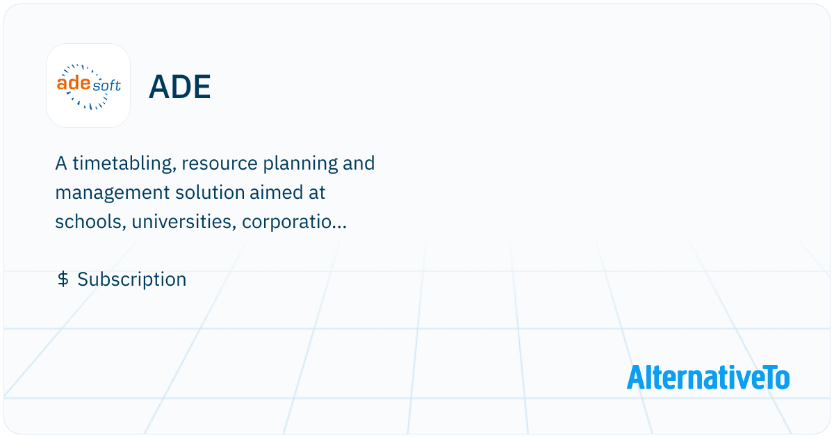 ADE: Resource management and constrained activity scheduling ...