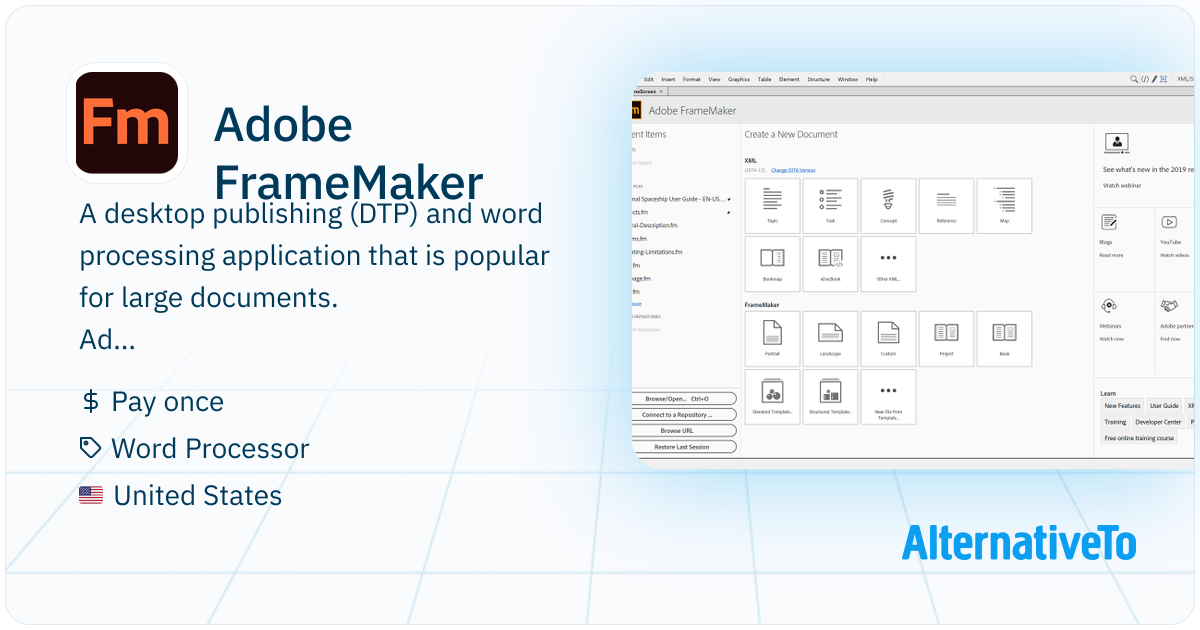 Acrobat Framemaker Adobe FrameMaker: A desktop publishing (DTP) and word processing ...