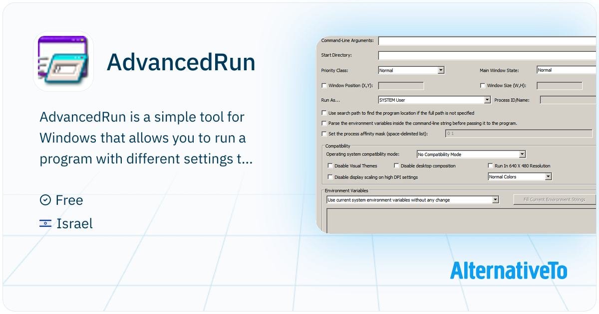Run Button Software AdvancedRun: Simple tool for Windows that allows you to run a program ...