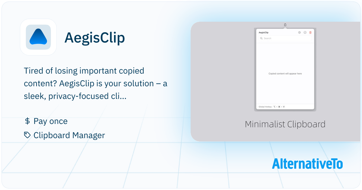 AegisClip: The ultimate minimalist clipboard manager for Mac ...