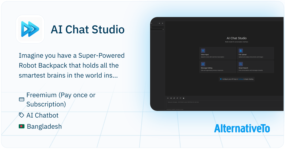 AI Chat Studio: By Code Storez is an enhanced, multi-model AI ...