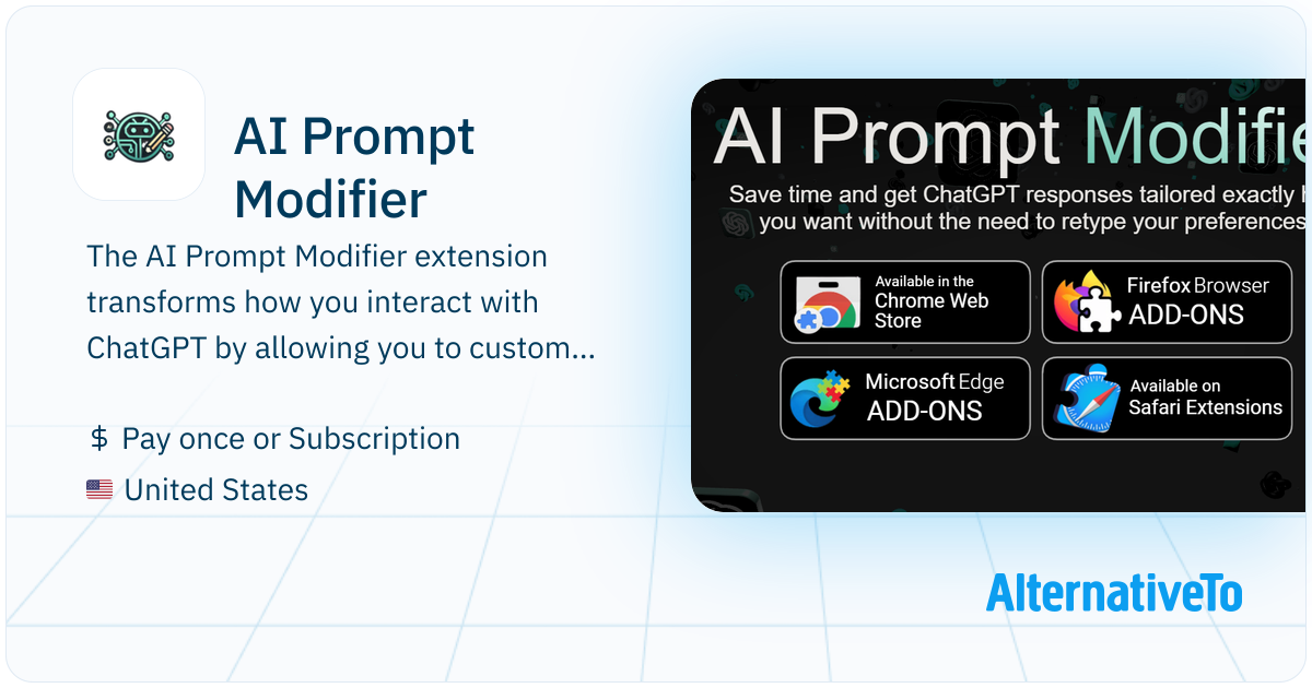 AI Prompt Modifier: Enhance your ChatGPT experience by easily adding ...