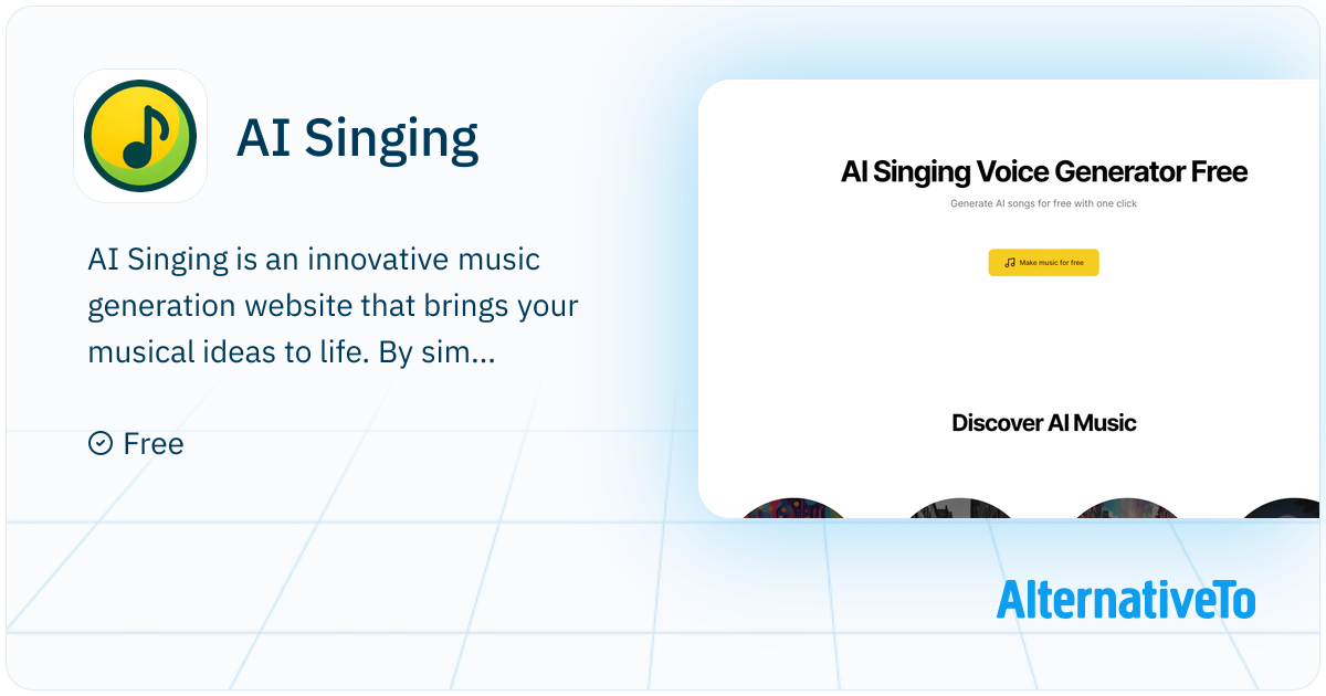 Click Sing AI Singing: One click create your own music for free | AlternativeTo