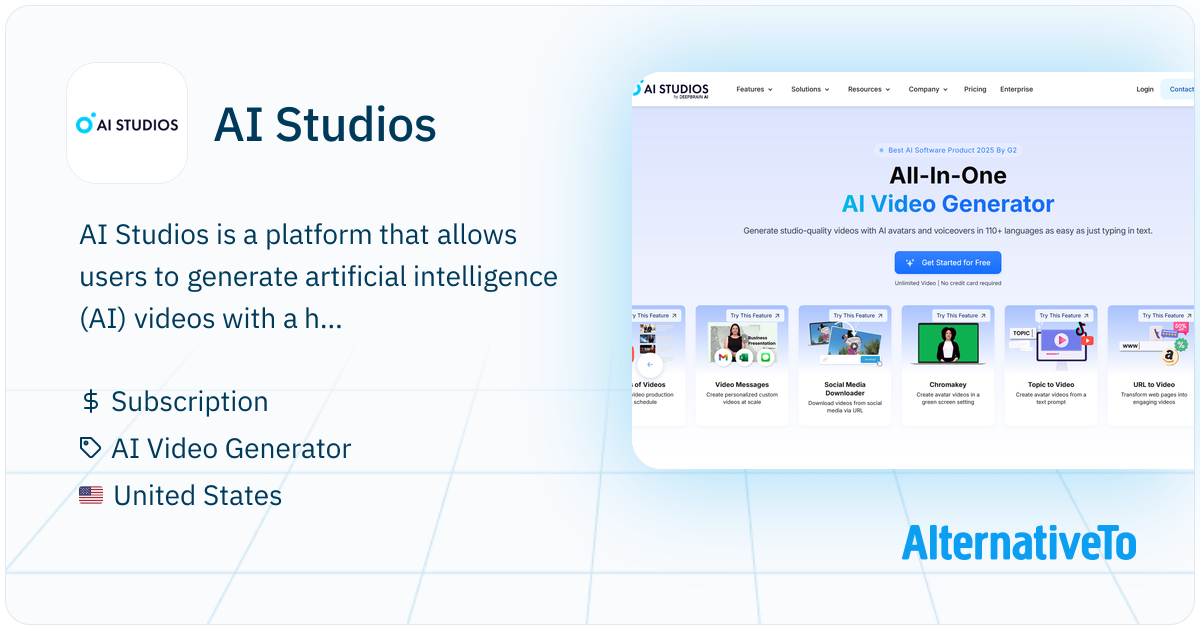 AI Studios: Realistic AI video creation from text with avatars and ...