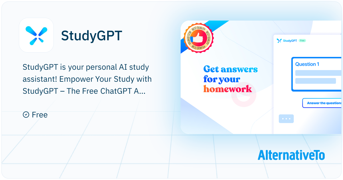 StudyGPT: Is your personal AI study assistant | AlternativeTo