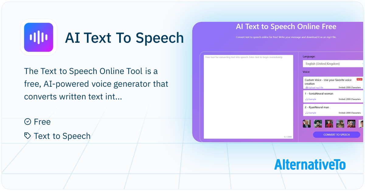 AI Text To Speech: A free AI voice generatorthat can convert text to ...