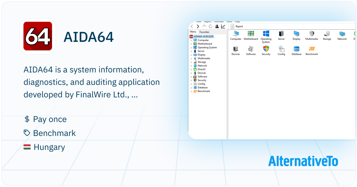 AIDA64: System info and hardware diagnostic tool supports multiplatform ...