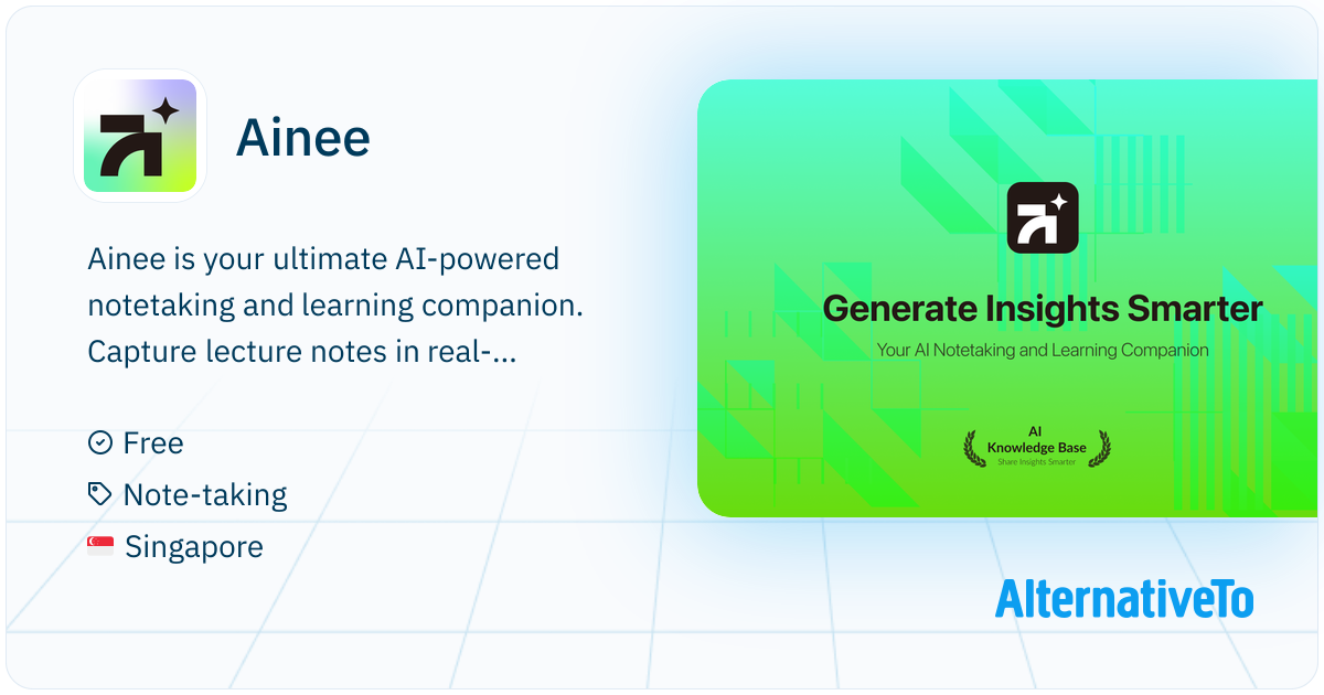 Ainee: Your AI-driven notetaking companion for smarter learning ...
