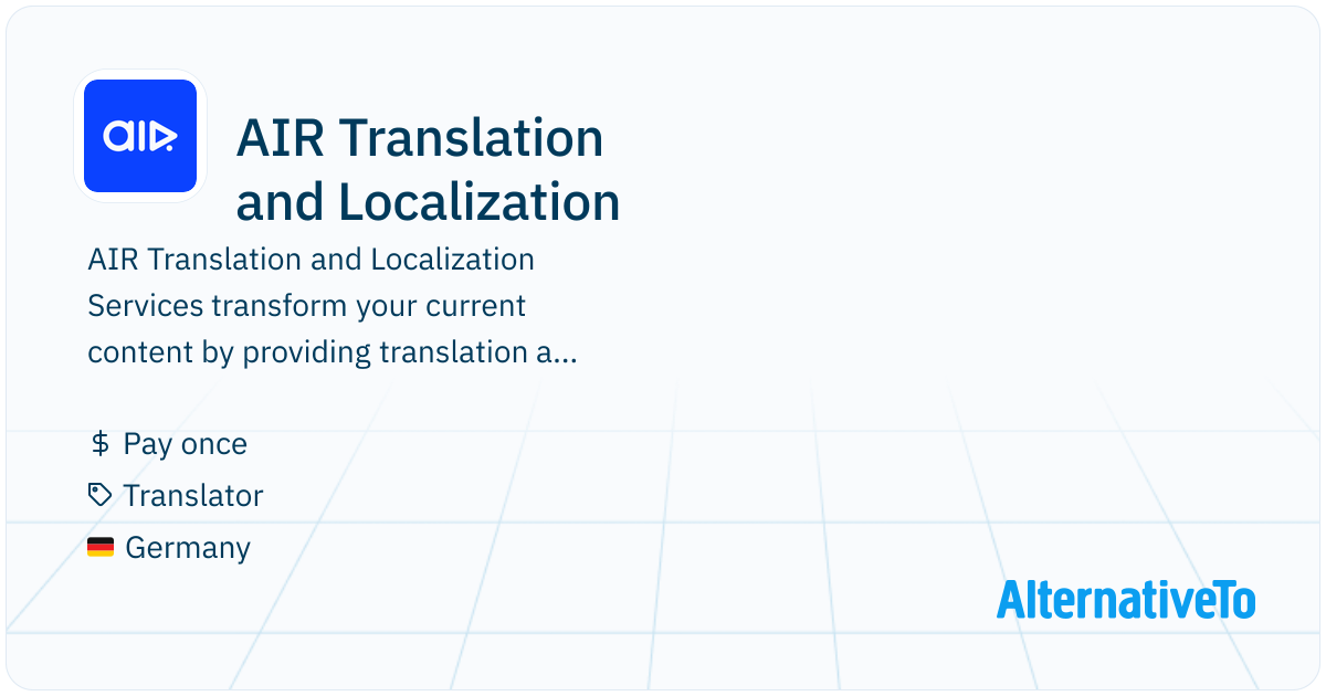 AIR Translation and Localization : Services transform your current ...