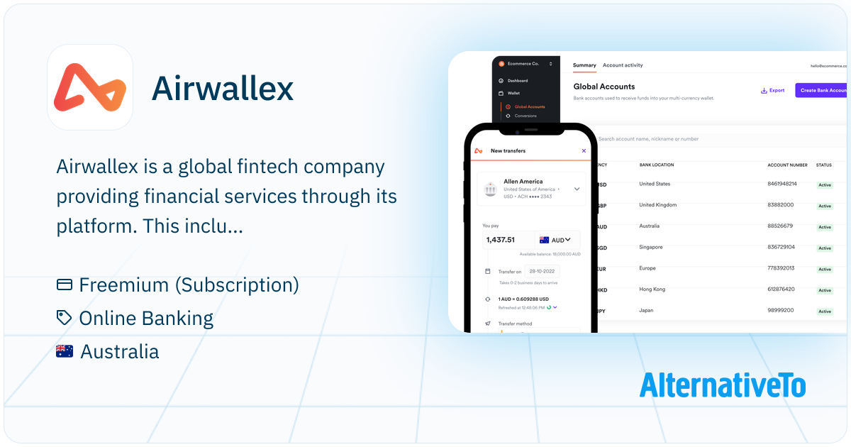 Airwallex: International payments and multi-currency business accounts