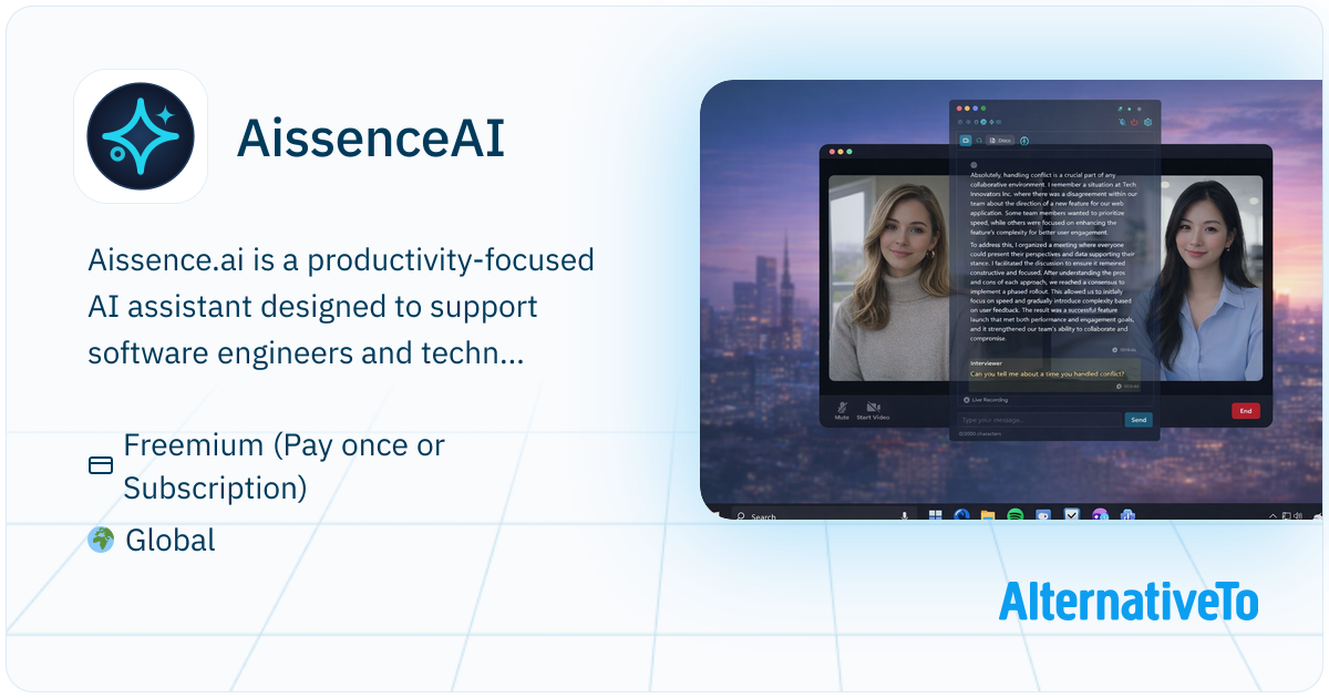 AissenceAI: A real-time AI interview assistant with a stealth desktop ...