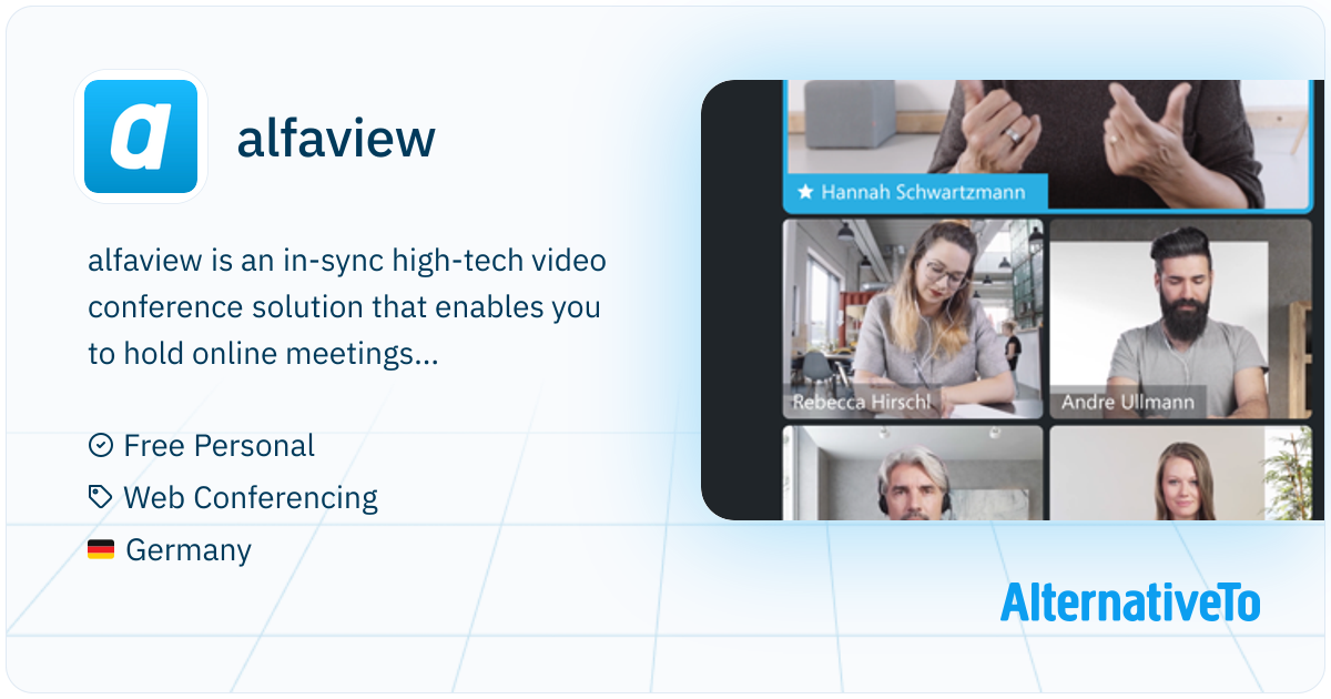 alfaview: In-sync high-tech video conference | AlternativeTo