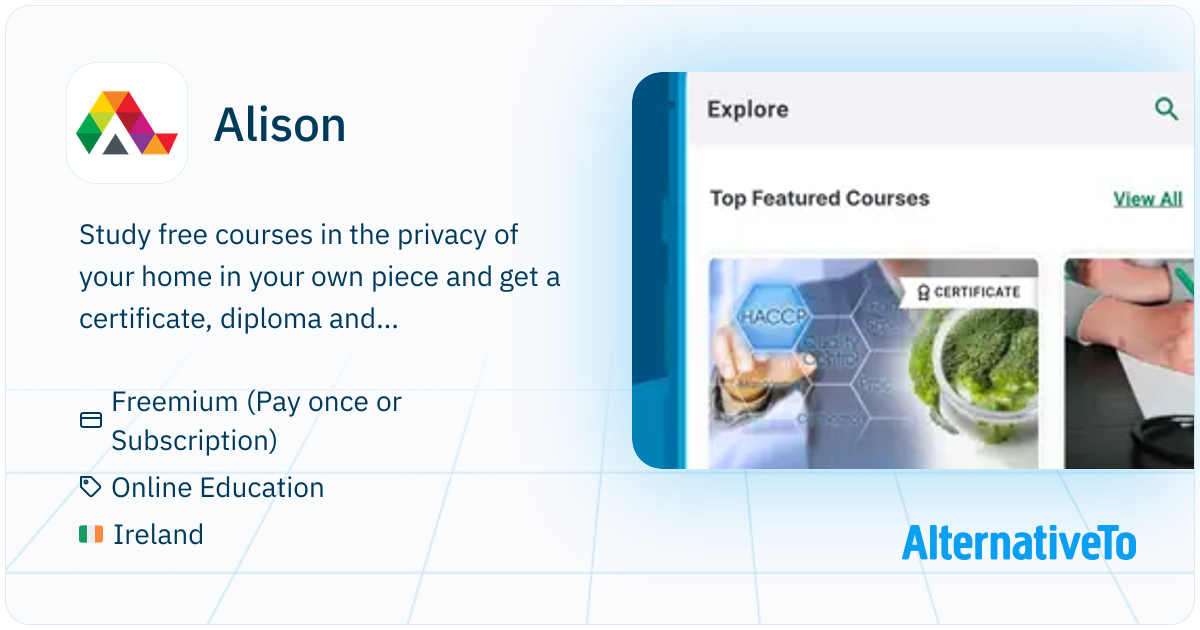 Alison: Free online courses with certifications, assessments, no ...