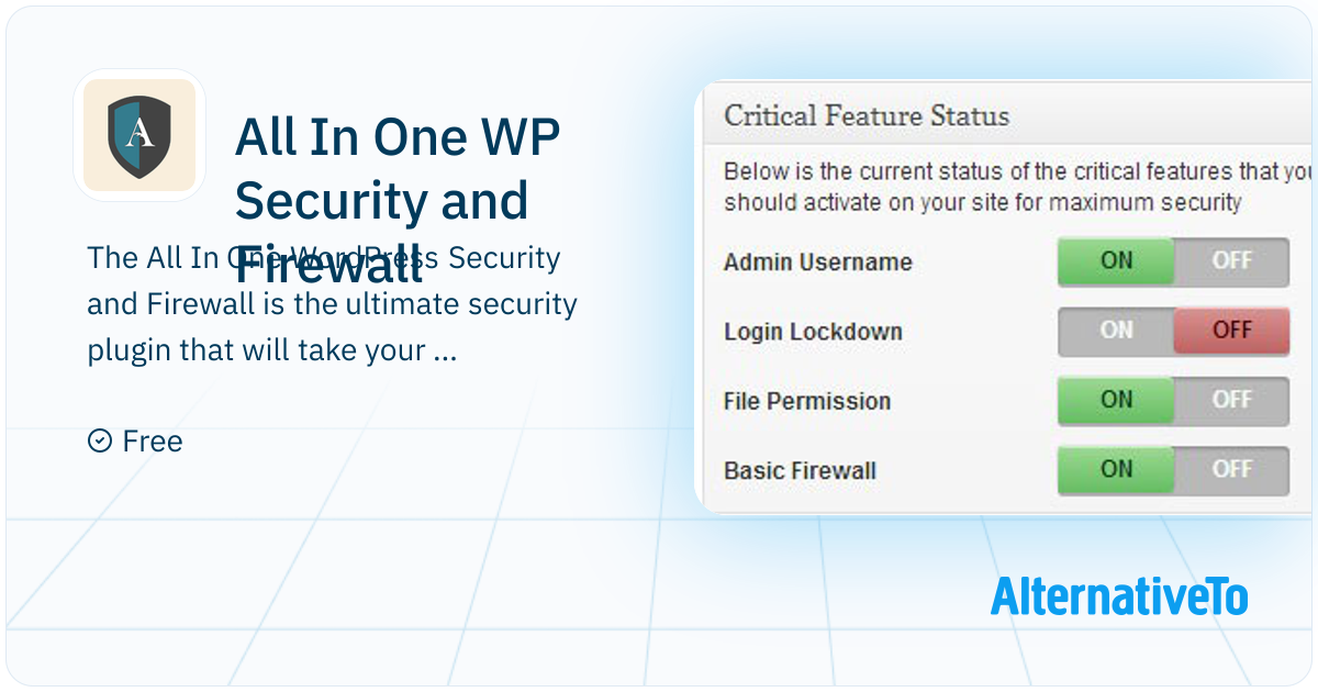 All In One WP Security and Firewall: A comprehensive, user-friendly ...