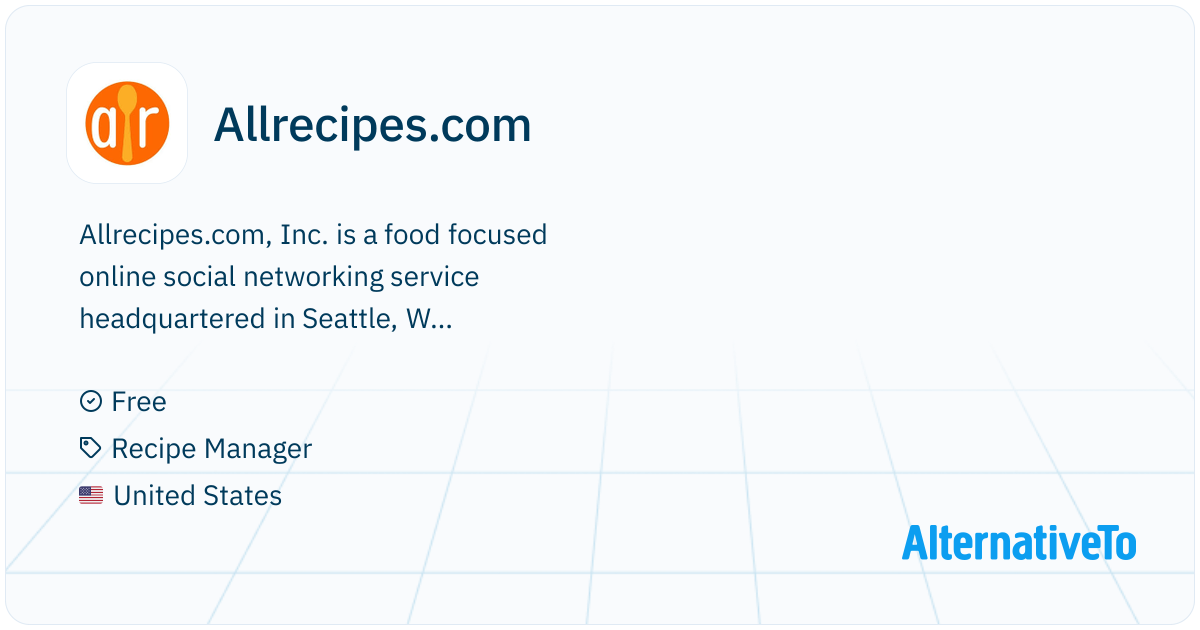 Allrecipes.com: Track and share recipes | AlternativeTo