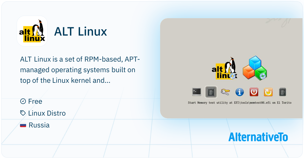 ALT Linux: Set of RPM-based, APT-managed operating systems built on top ...