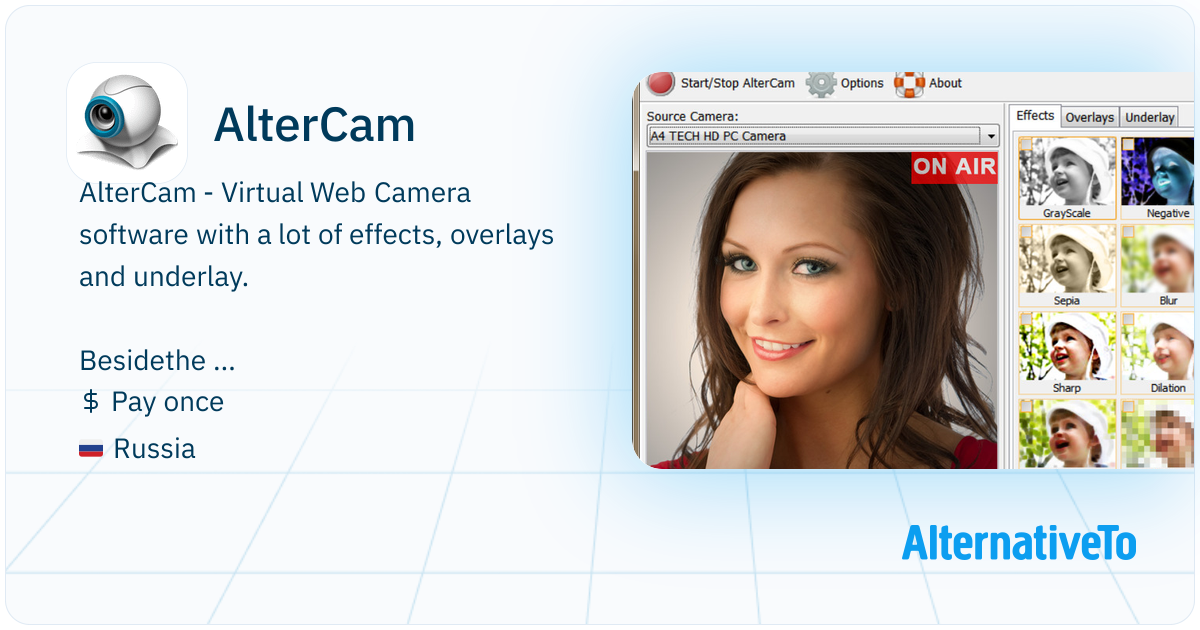 AlterCam: - Virtual Web Camera software with a lot | AlternativeTo