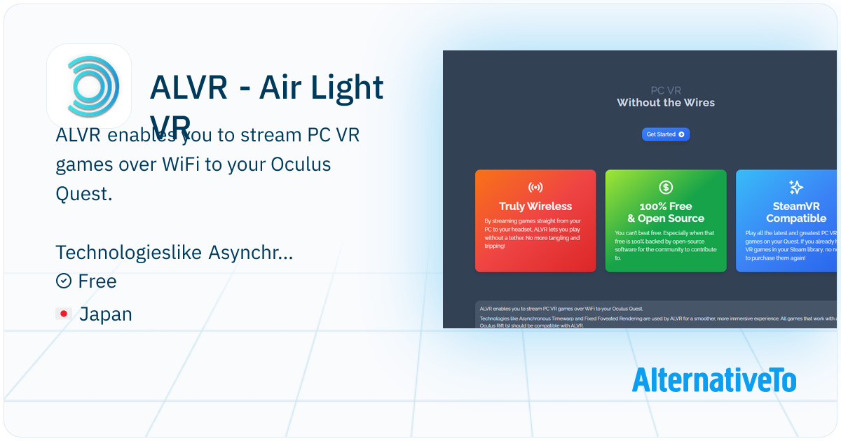ALVR - Air Light VR: Stream VR games from your PC to your headset via ...