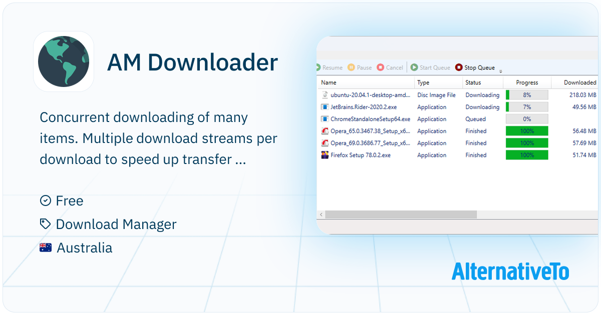 AM Downloader: A modern download manager for Windows | AlternativeTo