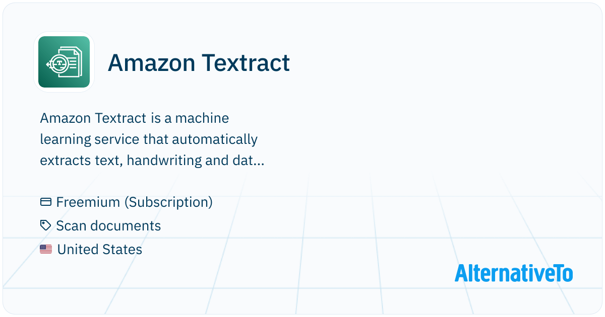 Amazon Textract: Easily extract printed text, handwriting, and data ...