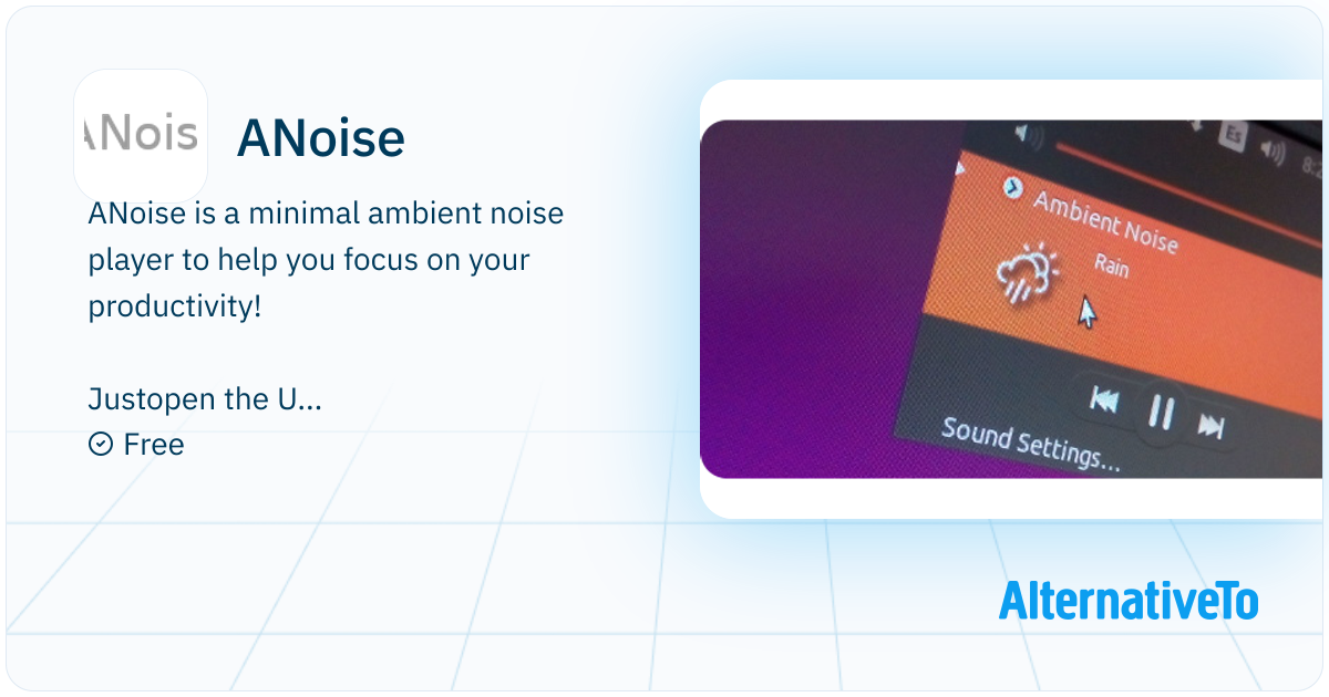 ANoise: A Minimal & integrated ambient noise player, allowing you to ...