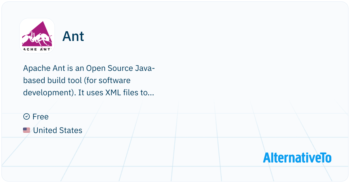 Ant: Apache Ant is an Open Source Java-based build | AlternativeTo