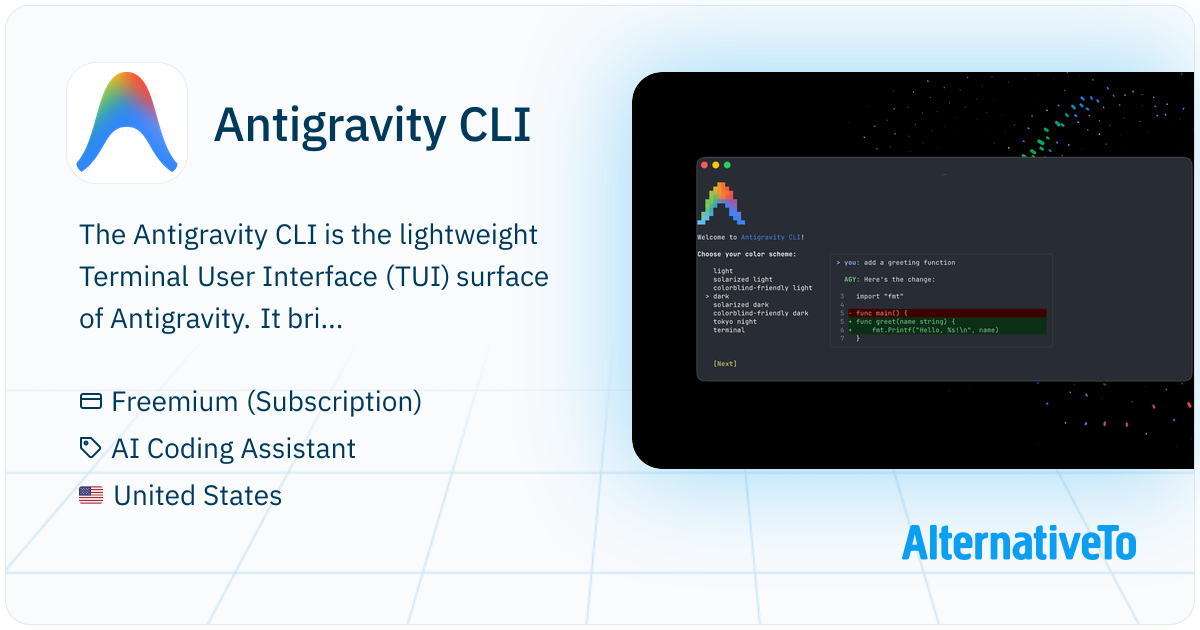 Antigravity CLI: Terminal interface enabling code editing, agentic ...