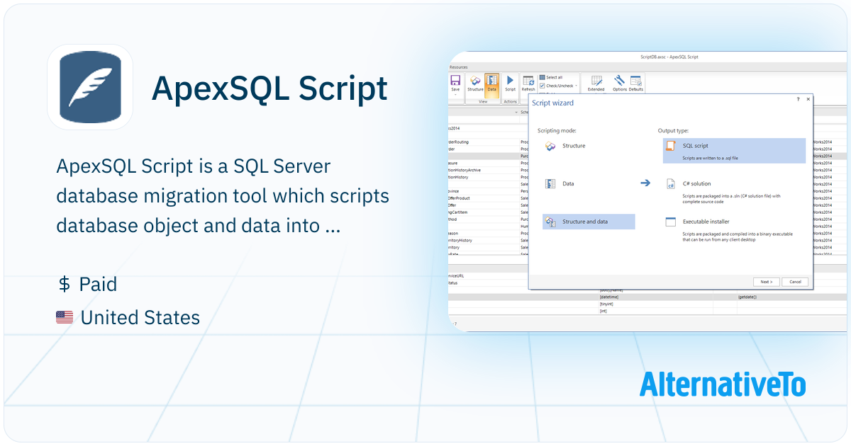 sql server database source control with apexsql... ApexSQL Script: SQL Server database migration tool which scripts ...