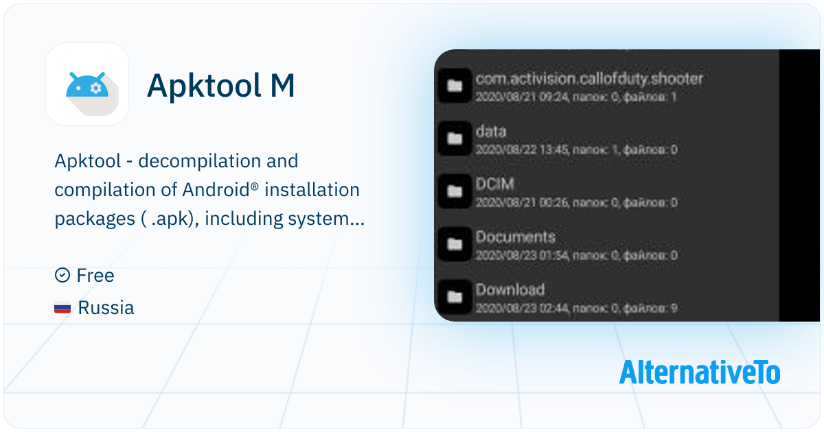 Apktool M: Https://alternativeto.net/software/apktools/about/ on ...