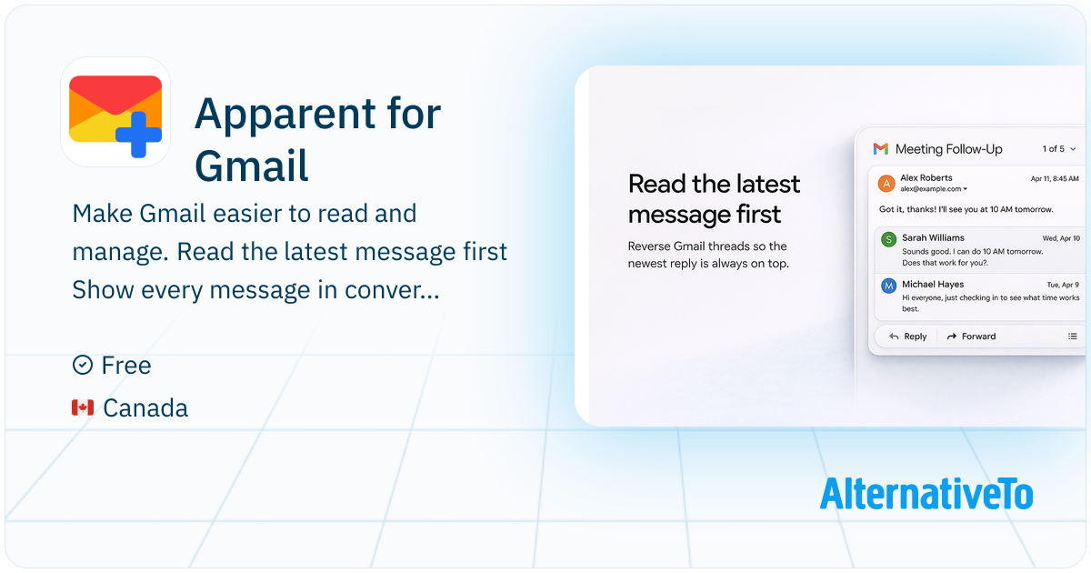 Apparent for Gmail: Make Gmail easier to read and manage | AlternativeTo