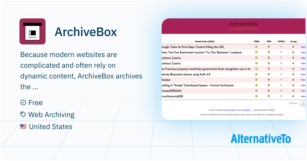 ArchiveBox: Self-hosted tool archiving web pages, media, and ...