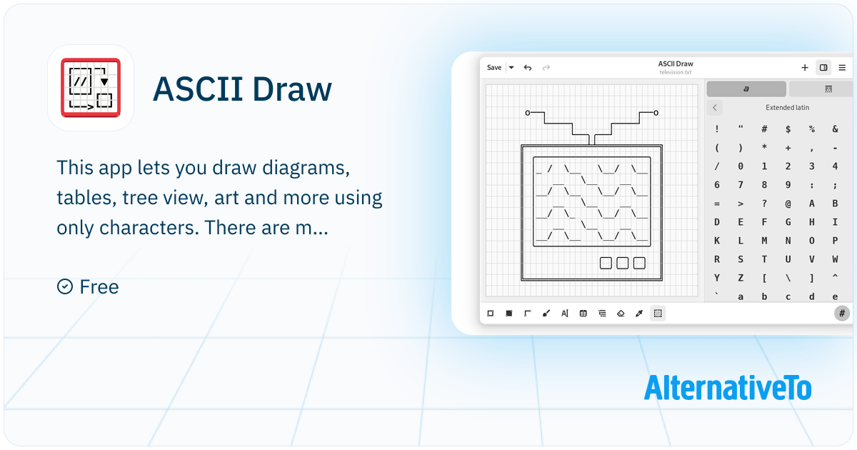 ASCII Draw: Sketch anything using characters | AlternativeTo