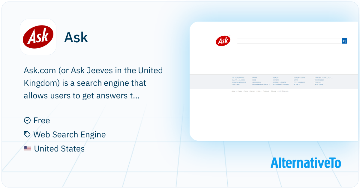 Ask: | AlternativeTo