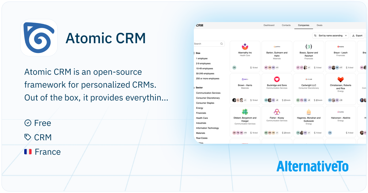Atomic CRM: Open-source toolkit for personalized CRMs tailored to the ...