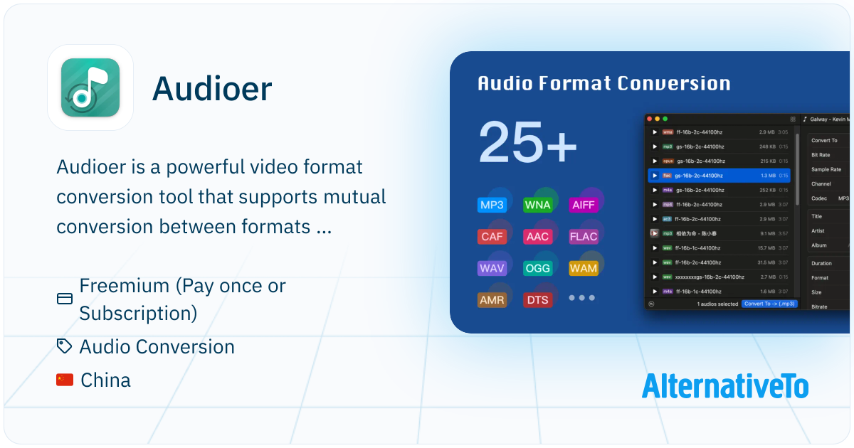 Audioer: One-click conversion of all audio files to MP3 format ...