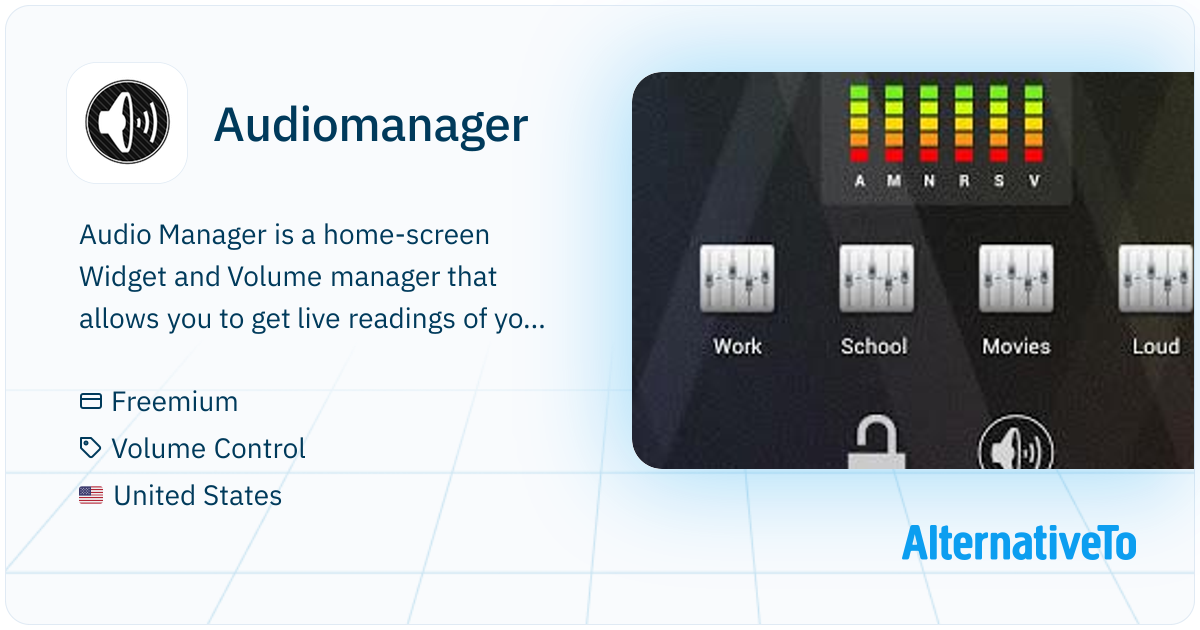 Audiomanager: Audio Manager is a home-screen Widget and Volume ...