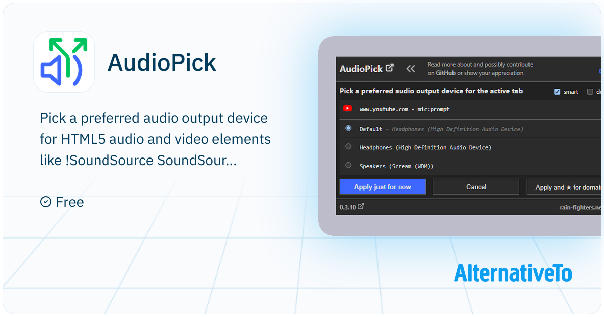 AudioPick: A Chrome Extension to pick a preferred audio output device ...