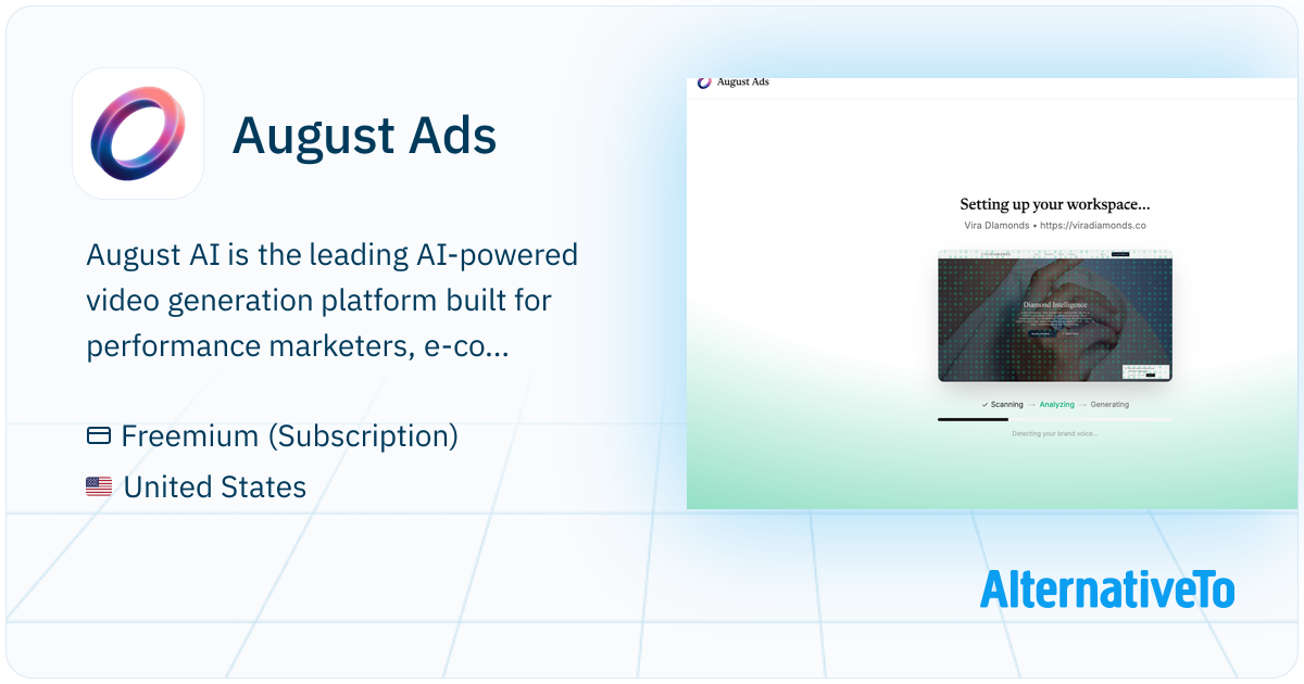 August Ads: AI video ad platform that transforms scripts into ...