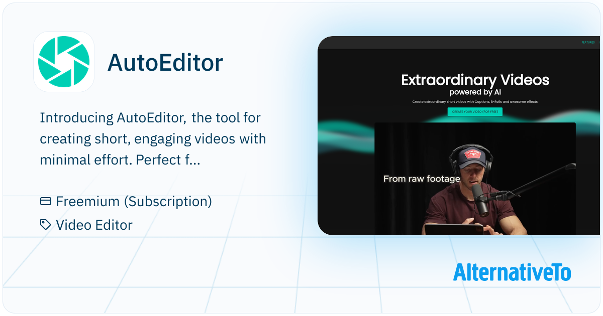 AutoEditor: Create short video clips in a few clicks | AlternativeTo