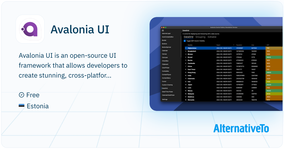 Avalonia UI: Avalonia is a WPF-inspired cross-platform XAML-based UI ...