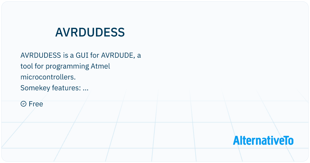 AVRDUDESS: GUI for AVRDUDE, a tool for | AlternativeTo