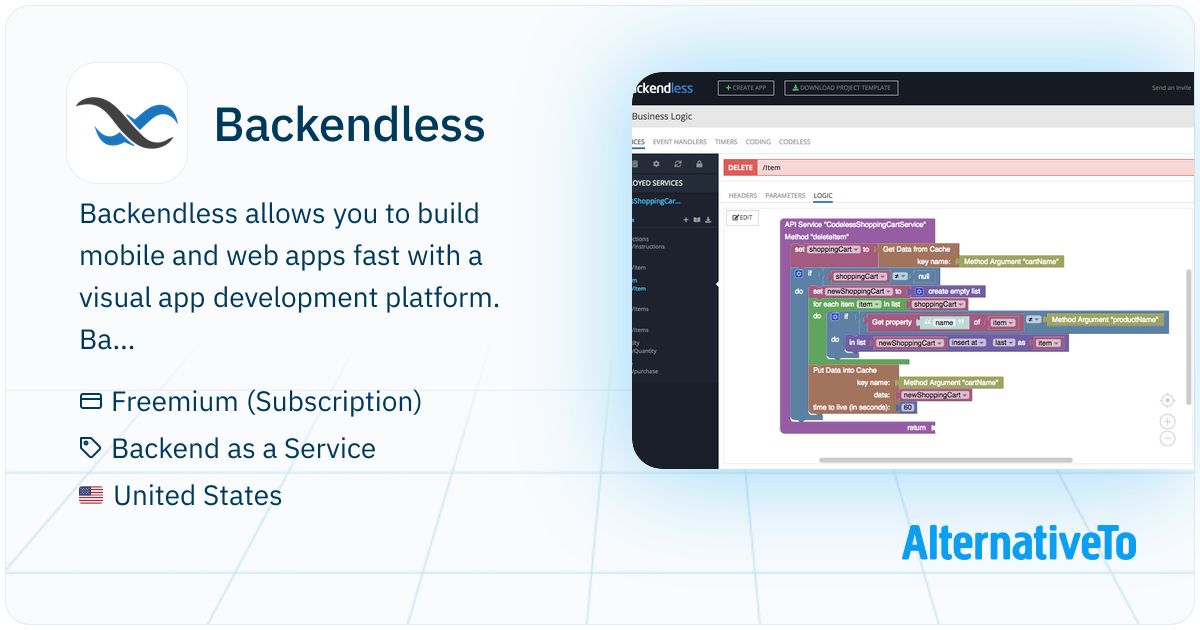 Backendless: A complete visual app development platform that offers a ...