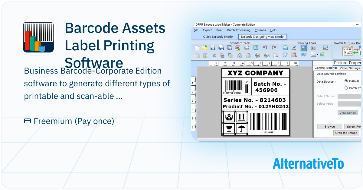 Barcode Assets Label Printing Software: Business barcode Creator tool ...